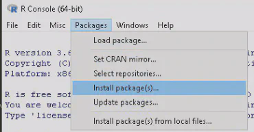 R GUI Install Packages