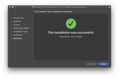 R Software Installation Success.