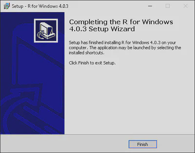 R Installation Completed Successfully.