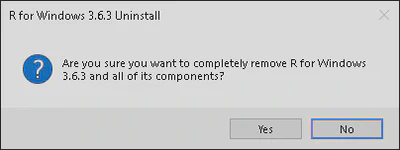 R for Windows Uninstall Announcement.